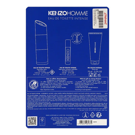 Kenzo Homme Intense Set, For Men, EDT 110ml + EDT 10ml + Shower Gel 75ml - Image 3