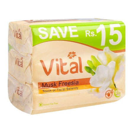 Vital Beauty Soap Musk Freesia Trio, 3 X 128g - Main Image