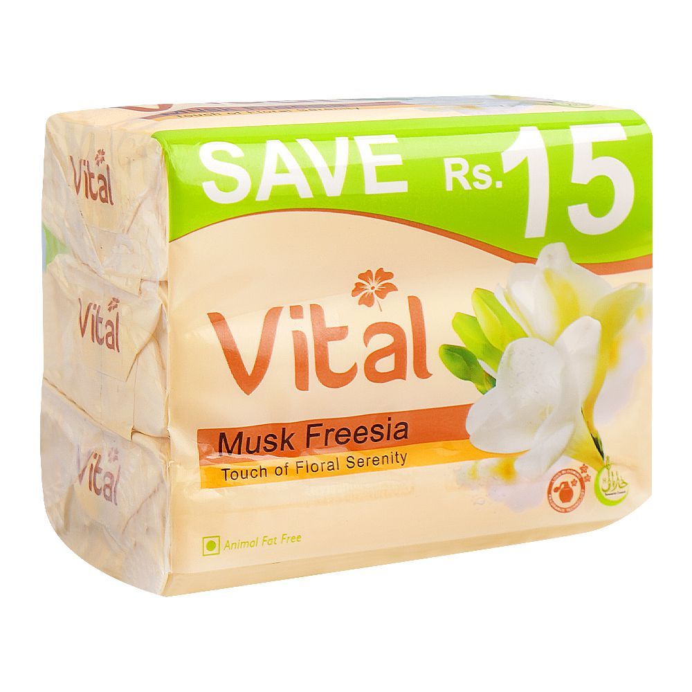 Vital Beauty Soap Musk Freesia Trio, 3 X 128g - Main Image