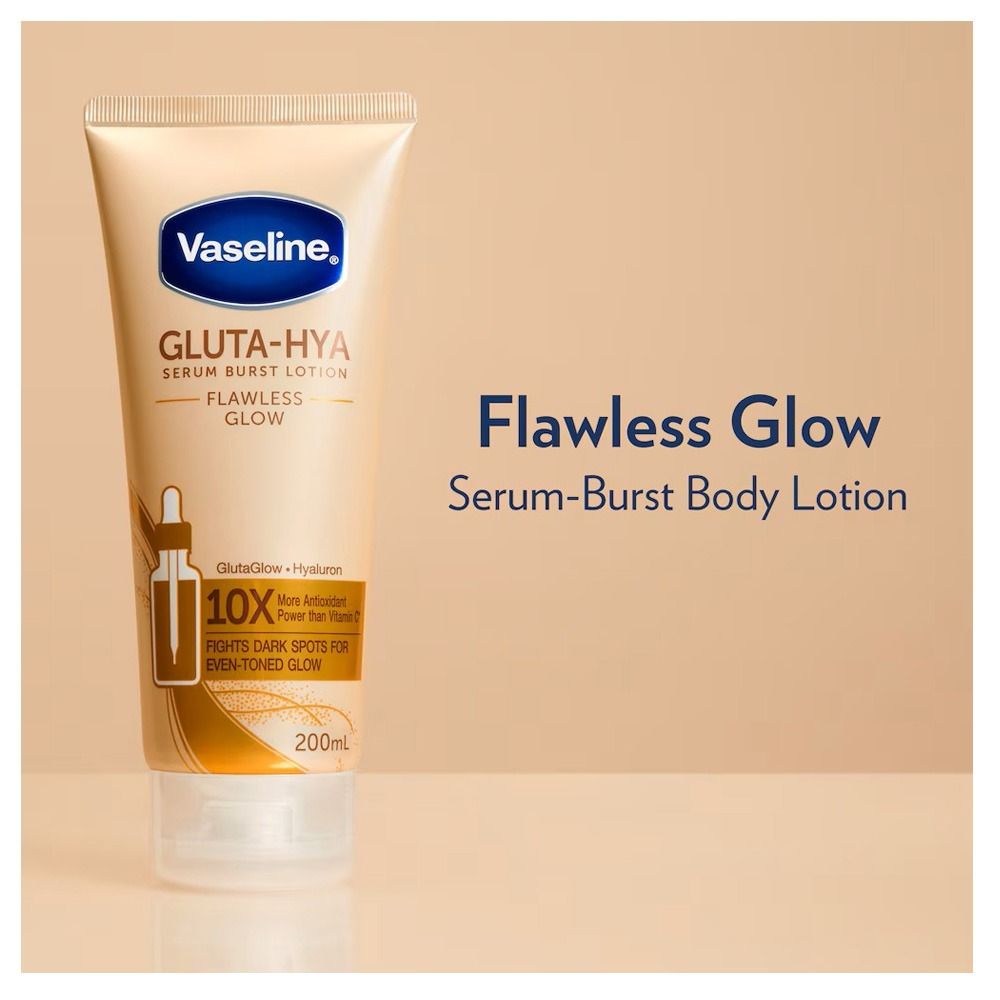 Vaseline Healthy Bright Gluta-Hya Flawless Bright Serum Burst Lotion, Vitamin C, 200ml - Main Image