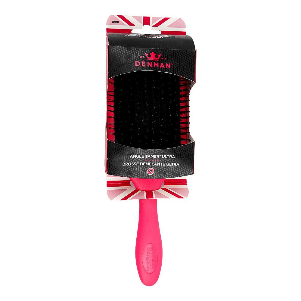 Denman Tangle Tamer Ultra Hair Brush, Pink, D90L - Image 3