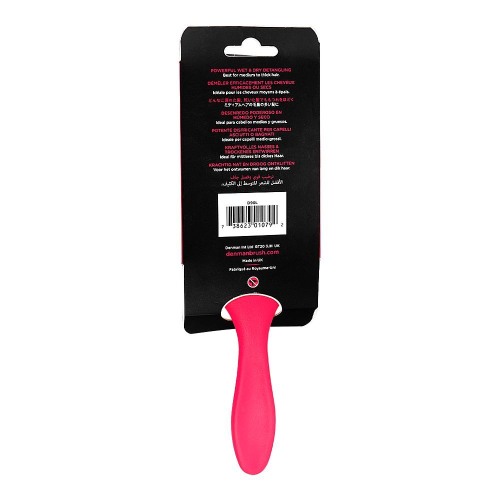 Denman Tangle Tamer Ultra Hair Brush, Pink, D90L - Image 4