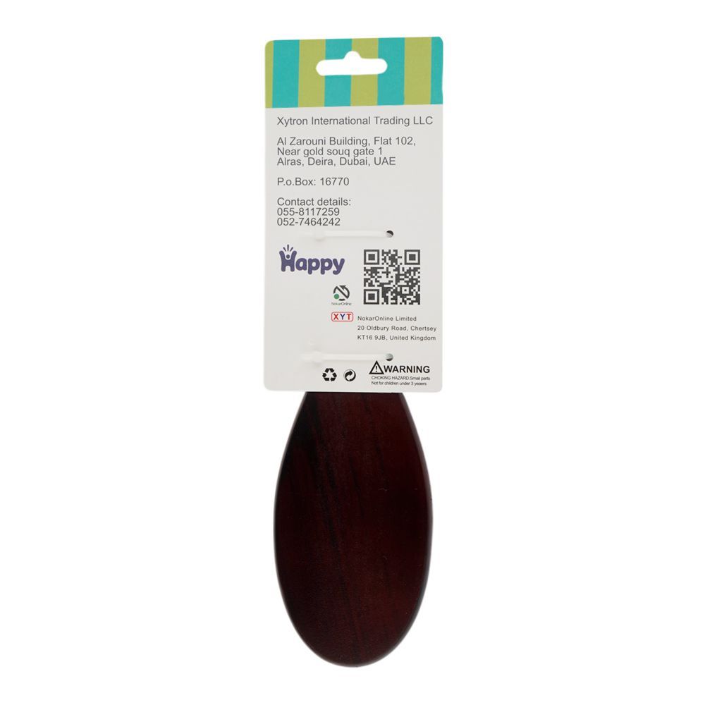 Happy Detangler O S S/tip Hair Brush, Wood-1618 - Image 2
