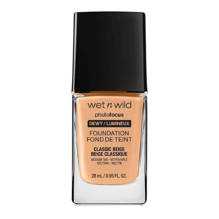 Wet n Wild Photo Focus Dewy Foundation, Vegan, Classic Beige, 28ml - Image 2