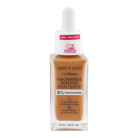 Wet n Wild Bare Focus Niacinamide Skin Tint, Vegan, Hyaluronic Acid, Deep Fonce, 32ml - Main Image