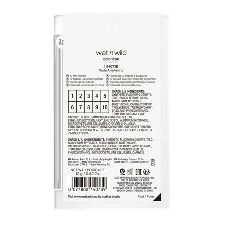 Wet n Wild Color Icon 10-Pan Palette, Nude Awakening, 12g - Image 3