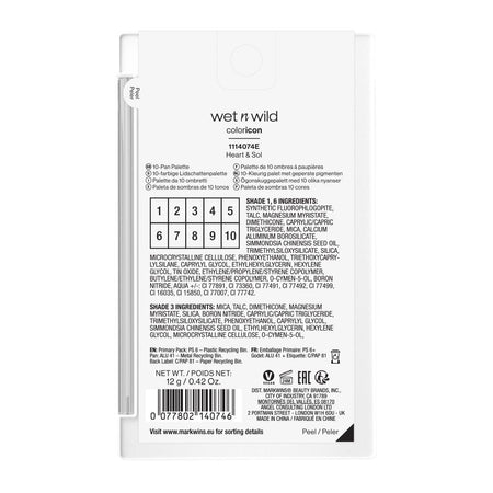 Wet n Wild Color Icon 10-Pan Palette, Heart & Sol, 12g - Image 3