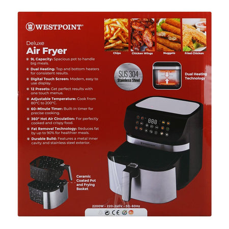 West Point Deluxe Air Fryer, 2200W, 220-240V, 9 Liters Capacity, WF-7259 - Image 3