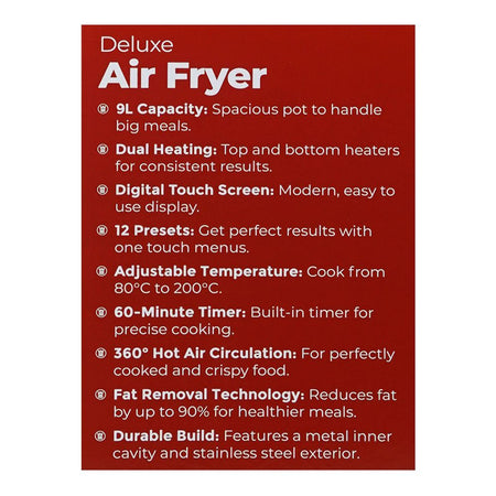 West Point Deluxe Air Fryer, 2200W, 220-240V, 9 Liters Capacity, WF-7259 - Image 4