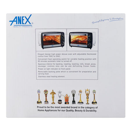 Anex Deluxe Oven Toaster, 1380W, 220-230V, 24 Liters, AG-1064EX - Image 6
