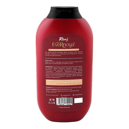 Rivaj UK EveRnoya Keratin Sulfate-Free Shampoo, Glycerin, Citric Acid, For Frizzy Hair, 350ml - Image 2