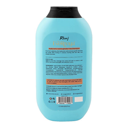 Rivaj UK EveRnoya Hyaluronic Acid Sulfate-Free Shampoo, Glycerin, Citric Acid, For Frizzy & Dehydrated Hair, 350ml - Image 2