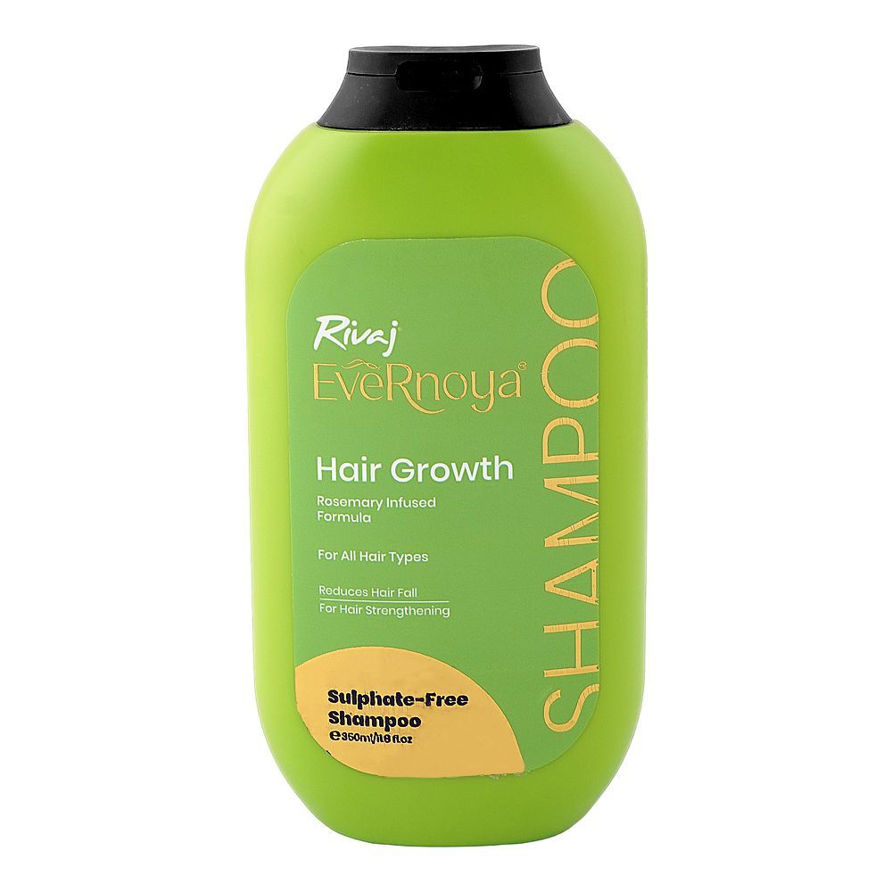 Rivaj UK EveRnoya Hair Growth Sulfate-Free Shampoo, Citric Acid, For Hair Fall, 350ml - Main Image