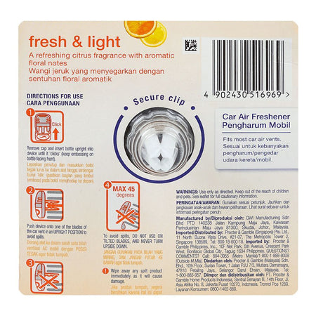 Ambi Pur Fresh & Light Car Air Freshener, 7.5ml - Image 3