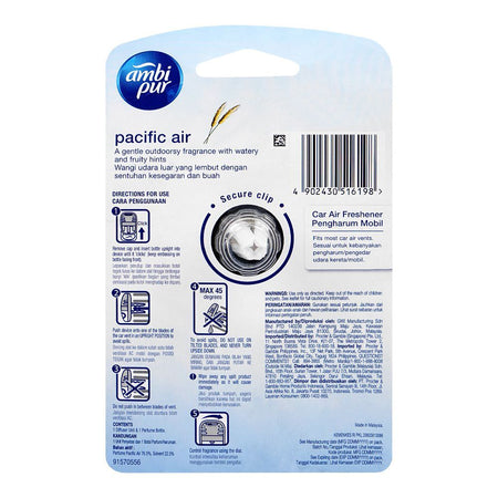 Ambi Pur Pacific Air Car Air Freshener, 7.5ml - Image 2