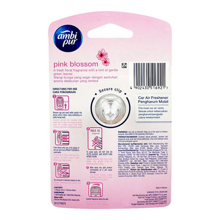 Ambi Pur Pink Blossom Car Air Freshener, 7.5ml - Image 2