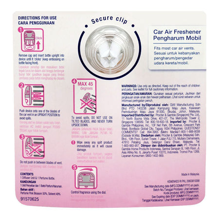Ambi Pur Pink Blossom Car Air Freshener, 7.5ml - Image 3