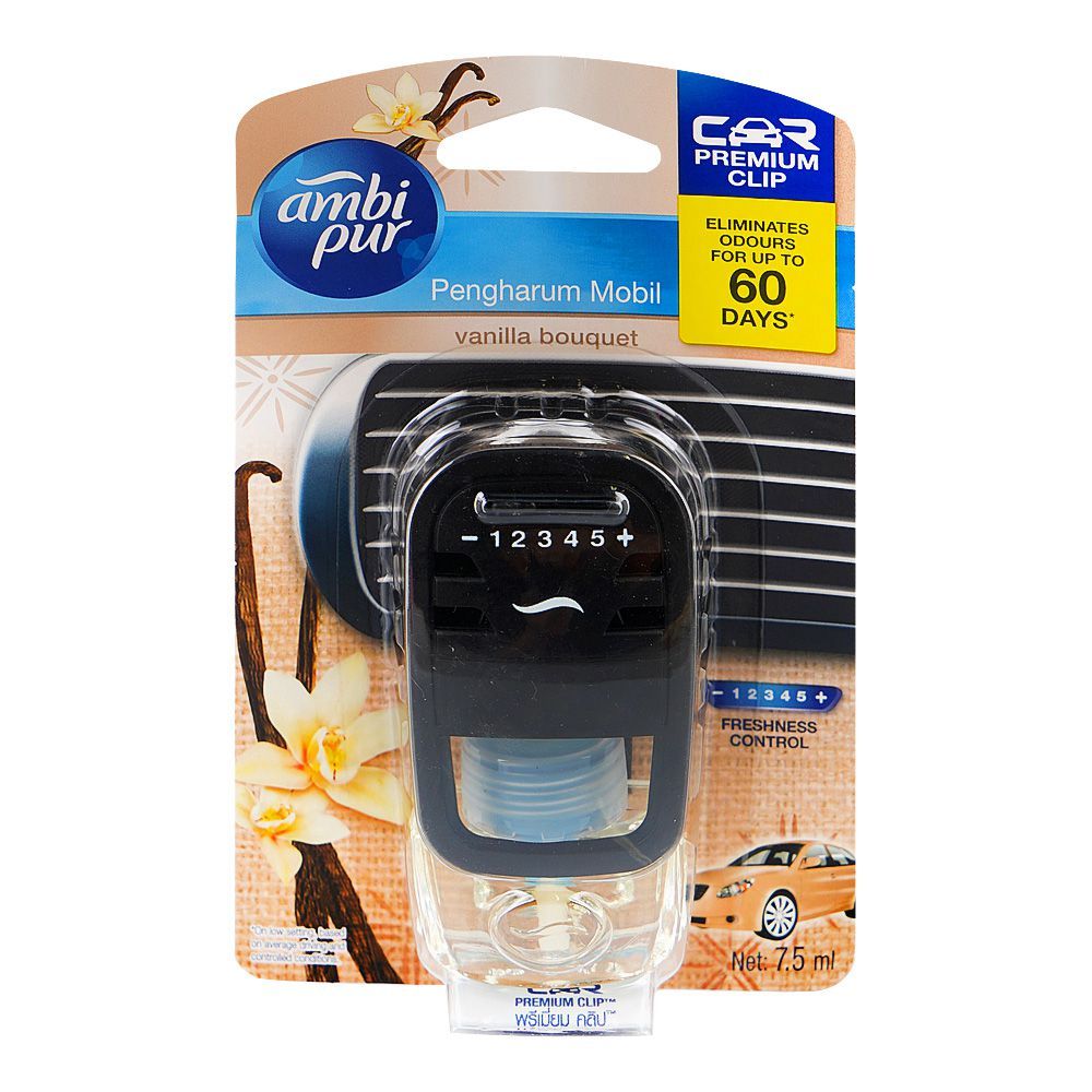 Ambi Pur Vanilla Bouquet Car Air Freshener, 7.5ml - Main Image