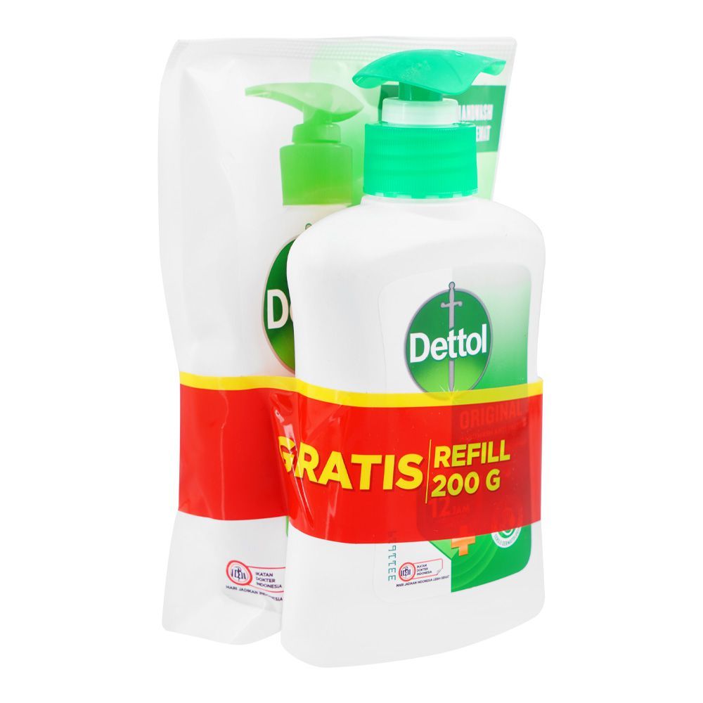 Dettol Original Antibacterial Hand Wash 245g + Refill Pouch 200g - Main Image