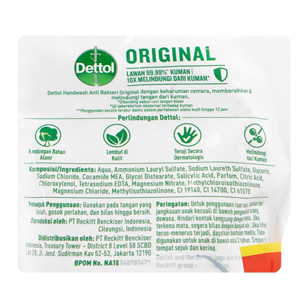 Dettol Original Antibacterial Hand Wash 245g + Refill Pouch 200g - Image 3