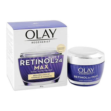 Olay Regenerist Retinol 24 Max Night Moisturiser, Glycerin, Niacinamide, For Fine Lines & Wrinkles, 50g - Main Image