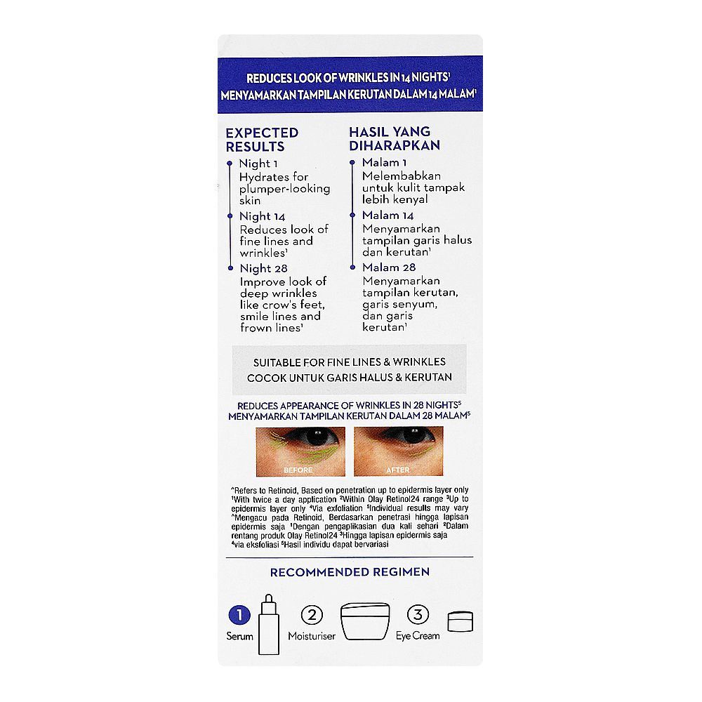 Olay Regenerist Retinol 24 Max Night Serum, Glycerin, Niacinamide, For Wrinkles, 30ml - Image 2