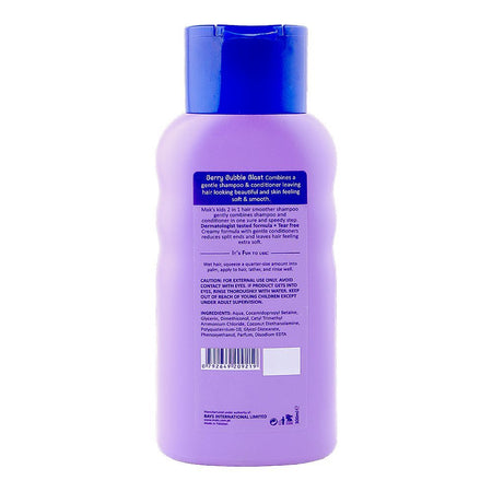 Mak's Kids Berry Bubble Blast 2-In-1 Shampoo & Conditioner, Glycerin, Tear Free, 300ml - Image 2