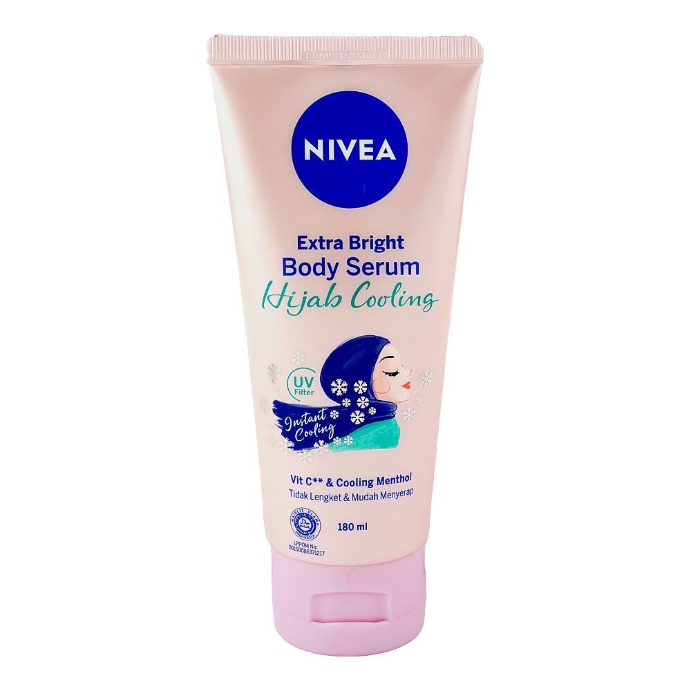 Nivea Extra Bright Hijab Cooling Body Serum, Vitamin C, 180ml - Main Image