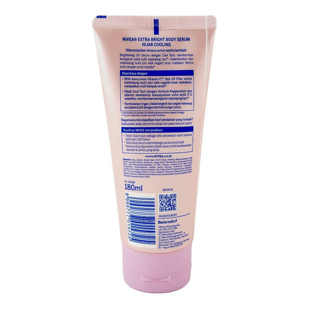 Nivea Extra Bright Hijab Cooling Body Serum, Vitamin C, 180ml - Image 2