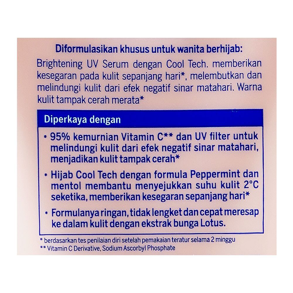 Nivea Extra Bright Hijab Cooling Body Serum, Vitamin C, 180ml - Image 3