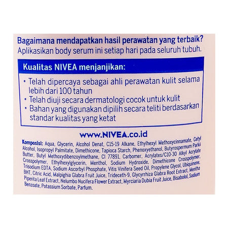 Nivea Extra Bright Hijab Cooling Body Serum, Vitamin C, 180ml - Image 4