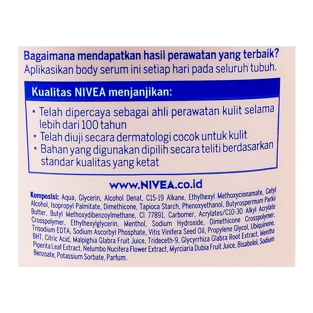 Nivea Extra Bright Hijab Cooling Body Serum, Vitamin C, 180ml - Image 4