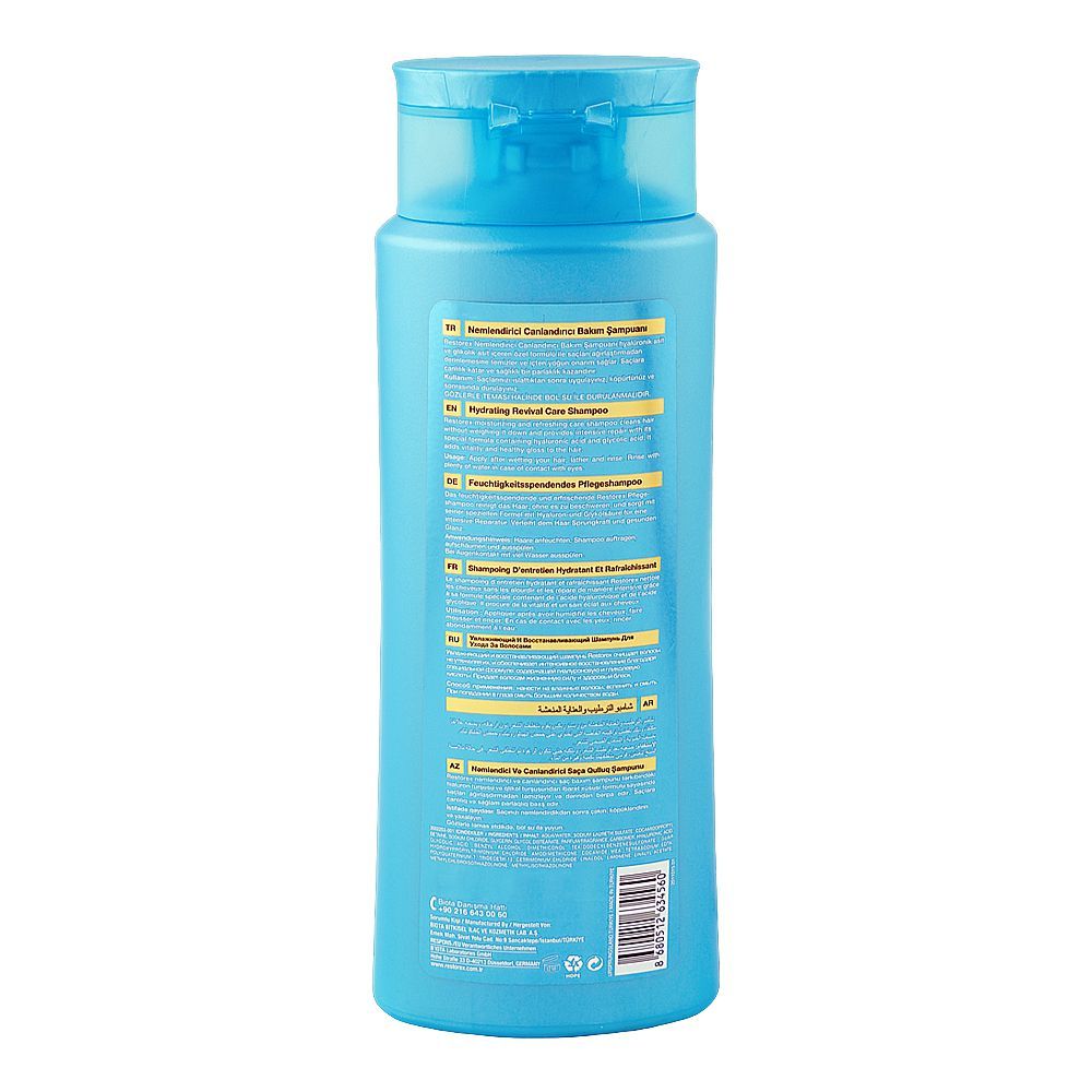 Restorex Hyaluronic & Glycolic Acid Hydrating Revival Care Shampoo, For All Types Of Hair, 500ml - Image 2