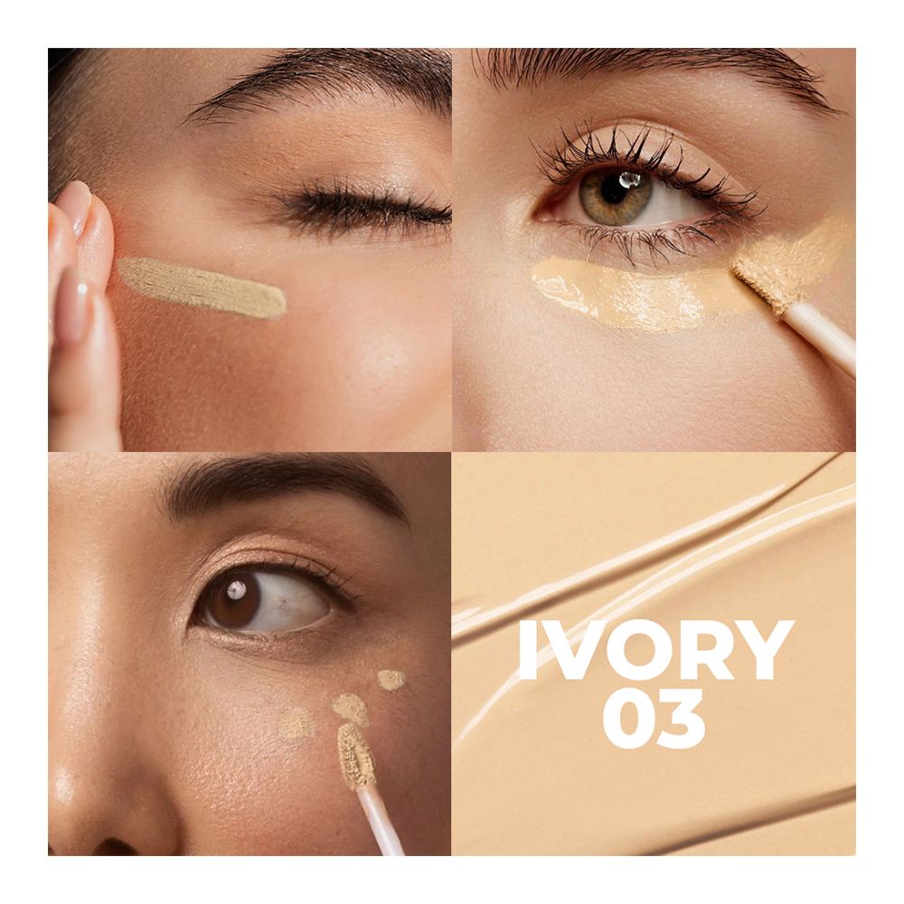 Sweet Face Pro-Coverage Waterproof Matt Finish Concealer, 03 Ivory - Image 2