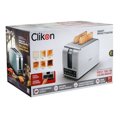 Clickon 2 Slice Smary Bread Toaster, 750W, 220-240V, Ck-2460 - Image 4