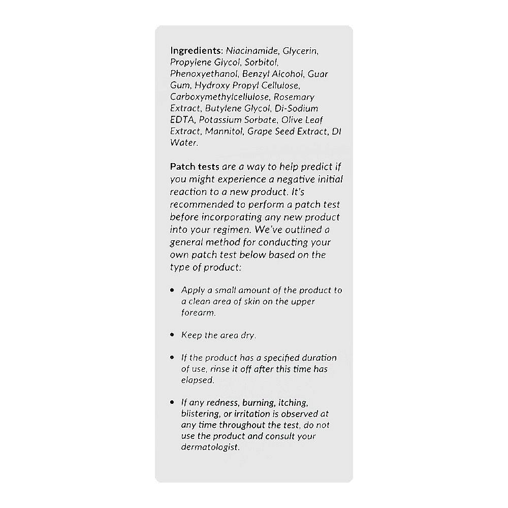 Beautenic Niacinamide 5% Serum, Silicone & Gluten Free, Niacinamide, Glycerin, For Acne-Prone Skin, 30ml - Image 3