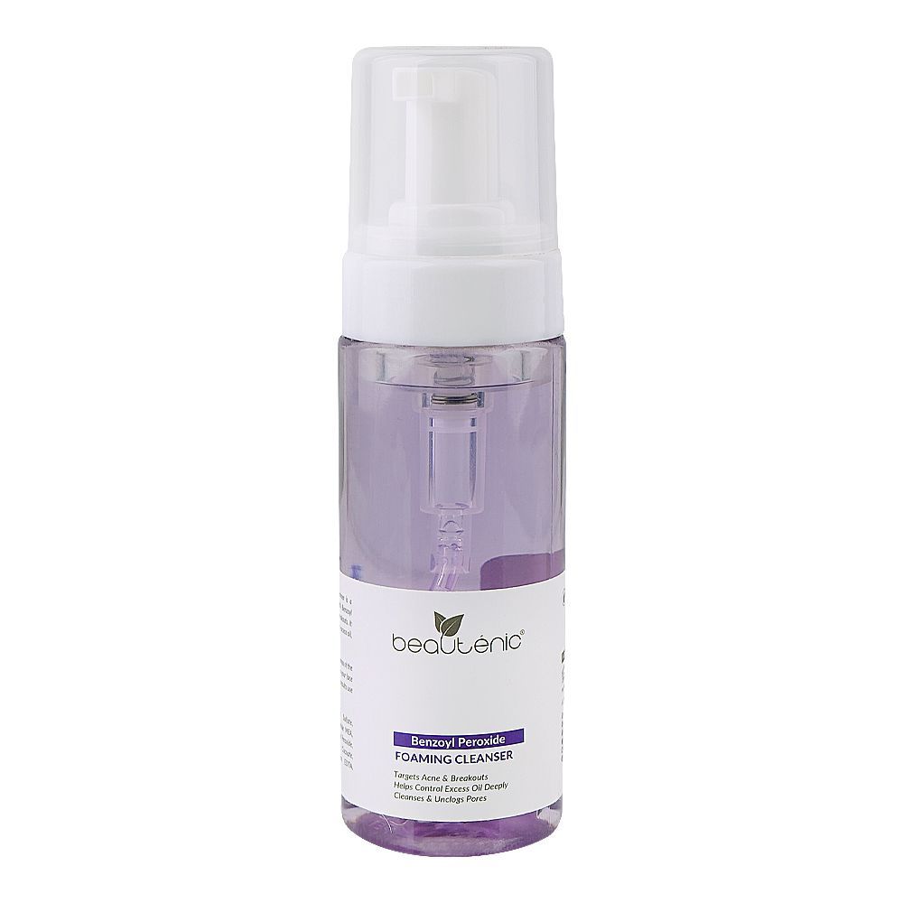 Beautenic Benzoyl Peroxide Foaming Cleanser, Silicone & Fragrance Free, Niacinamide, Hyaluronic Acid, For Acne-Prone Skin, 150ml - Main Image