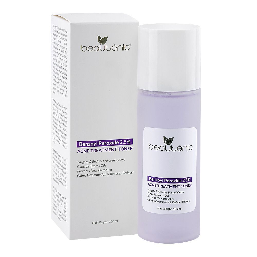 Beautenic Benzoyl Peroxide 2.5% Acne Treatment Toner, Niacinamide, Citric Acid, For Acne-Prone Skin, 100ml - Main Image