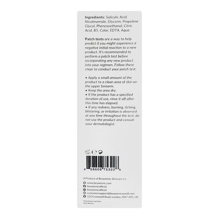 Beautenic Salicylic Acid 2% Clarifying Toner, Silicone & Gluten Free, Salicylic Acid, Citric Acid, 100ml - Image 2