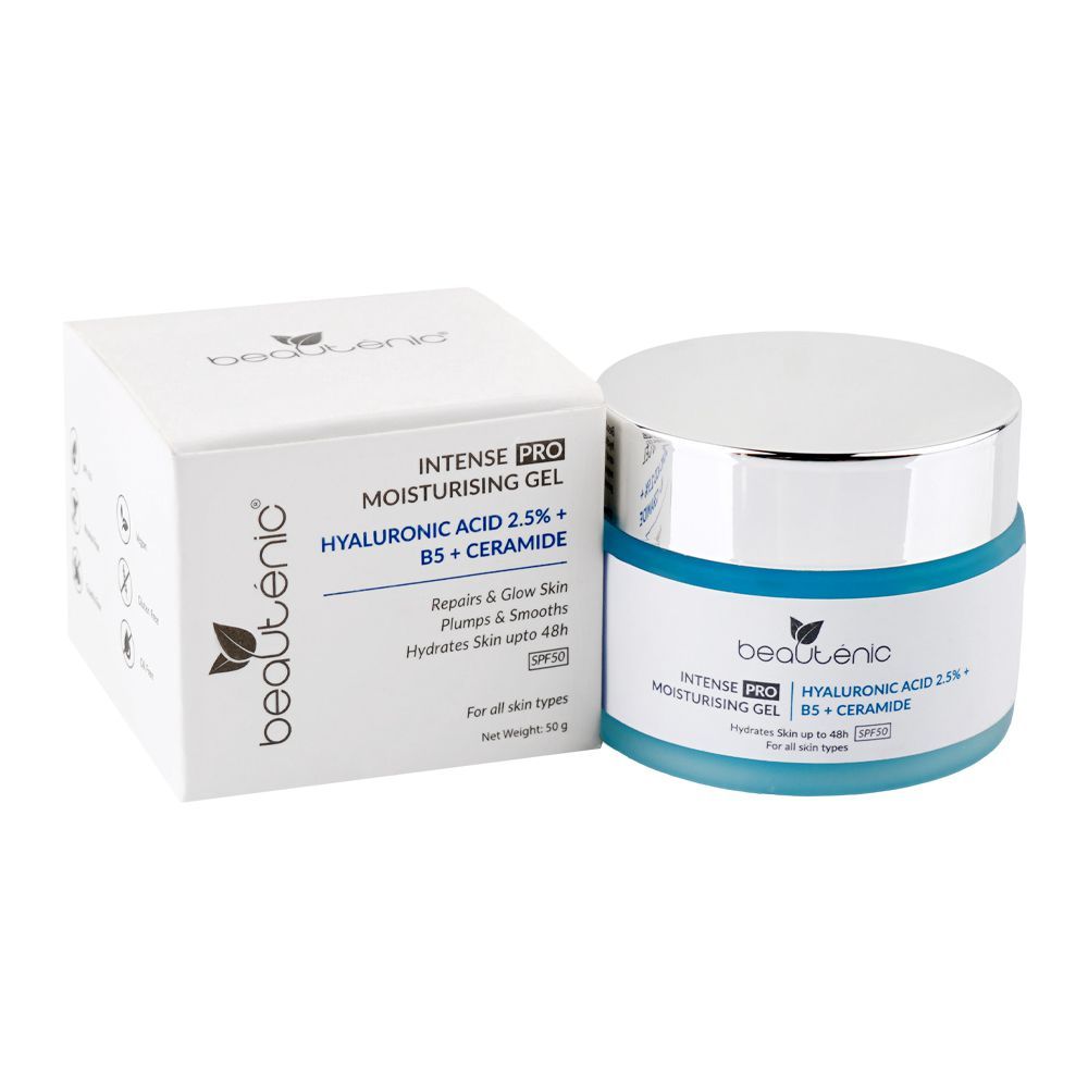 Beautenic Hyaluronic Acid 2.5% + B5 + Ceramide Intense Pro Moisturizing Gel, For All Types Of Skin, 50g - Main Image