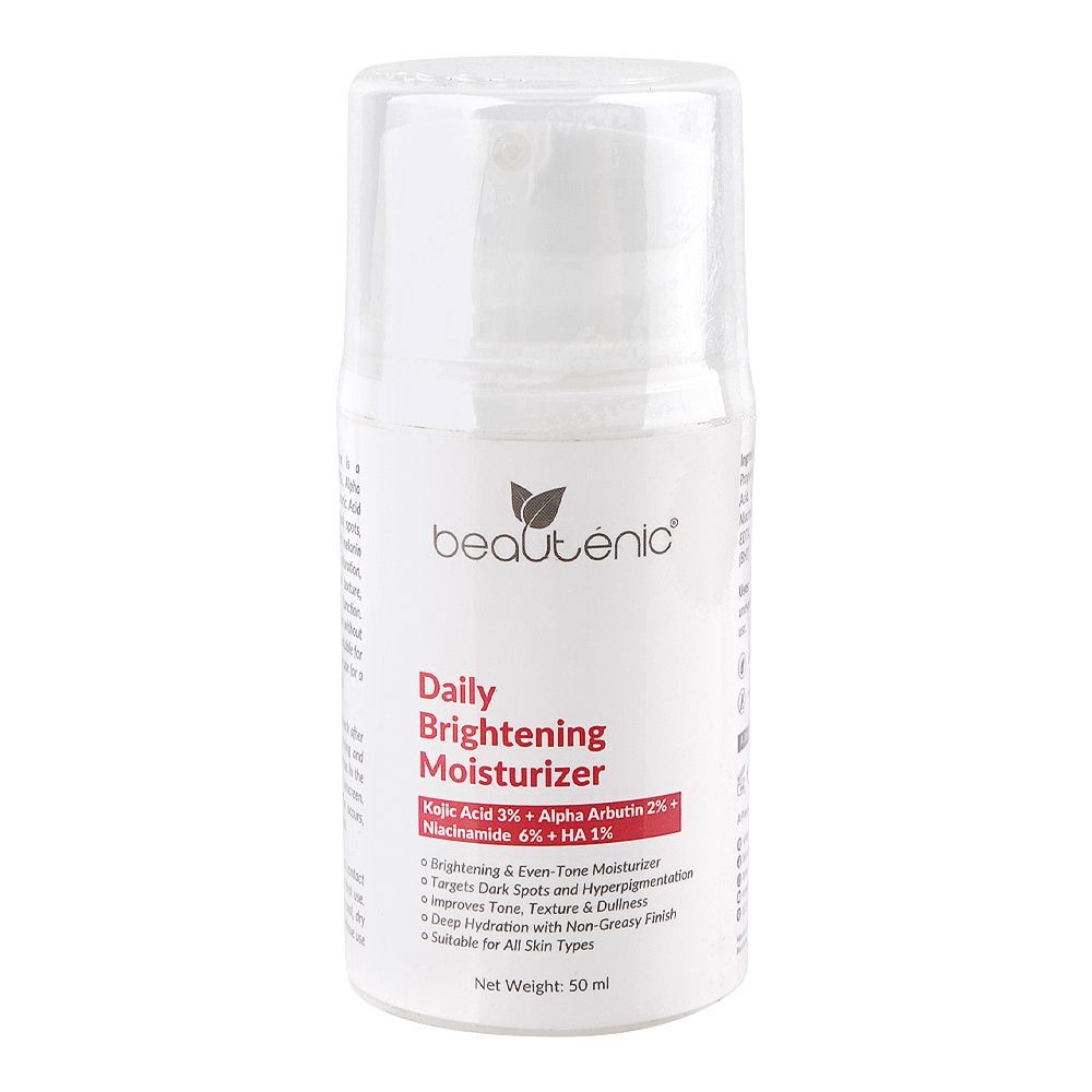 Beautenic Daily Brightening Moisturizer, Gluten, Alcohol & Silicone Free, Glycerin, Niacinamide, For All Types Of Skin, 50ml - Main Image