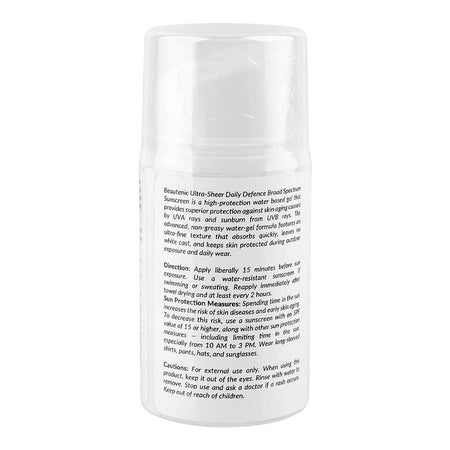 Beautenic Ultra Sheer Daily Defence Broad Spectrum High Protection Sunscreen Gel, Water Resistant, SPF100 & PA+++ For All Types Of Skin, 50ml - Image 2
