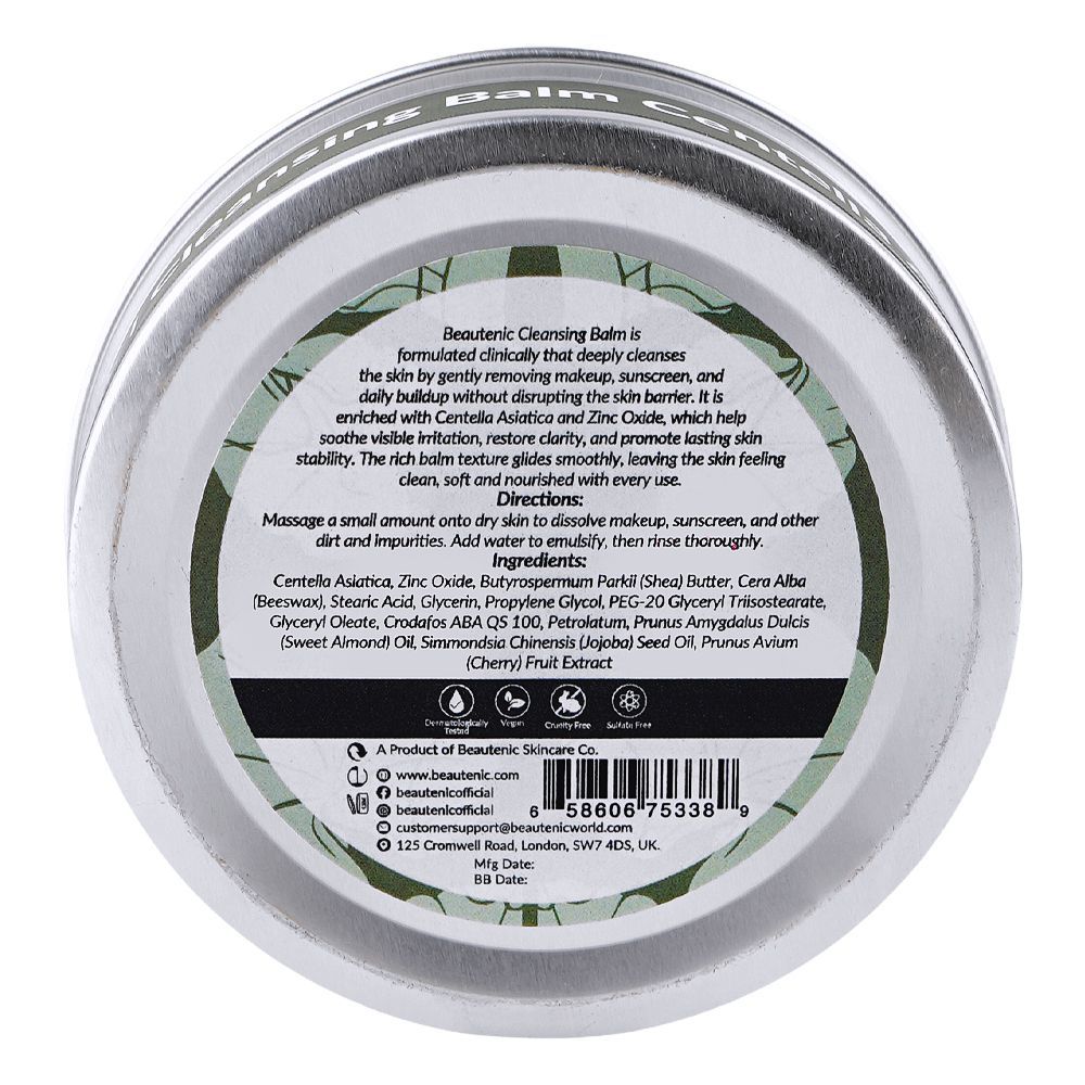 Beautenic Centella Asiatica + Zinc Cleansing Balm, Sulfate Free, Shea Butter, Jojoba Seed Oil, For All Types Of Skin, 100g - Image 2