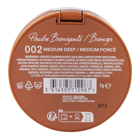 Bourjois Maxi Round Pot Bronzer, 002 Medium Deep, 7g - Image 2
