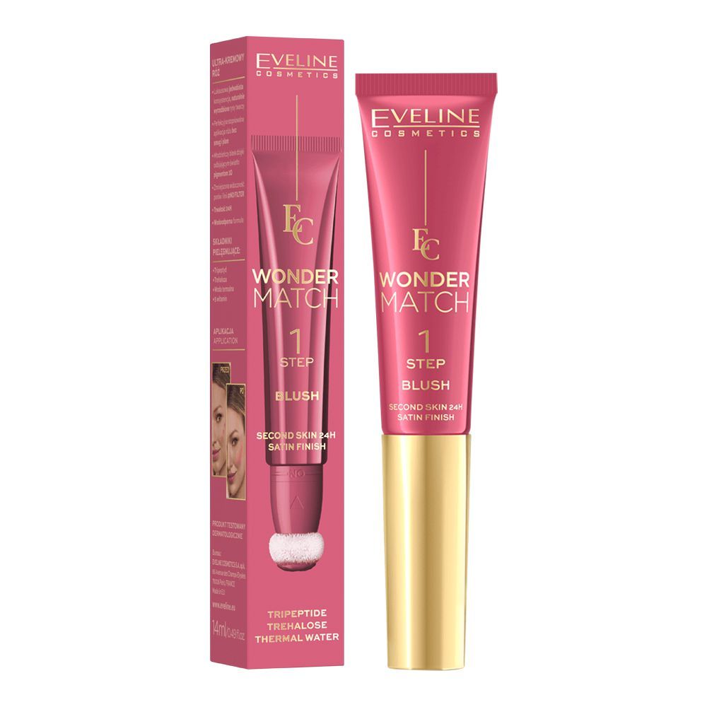 Eveline Wonder Match 1 Step Ultra Creamy Blush, 01, 14ml - Image 2