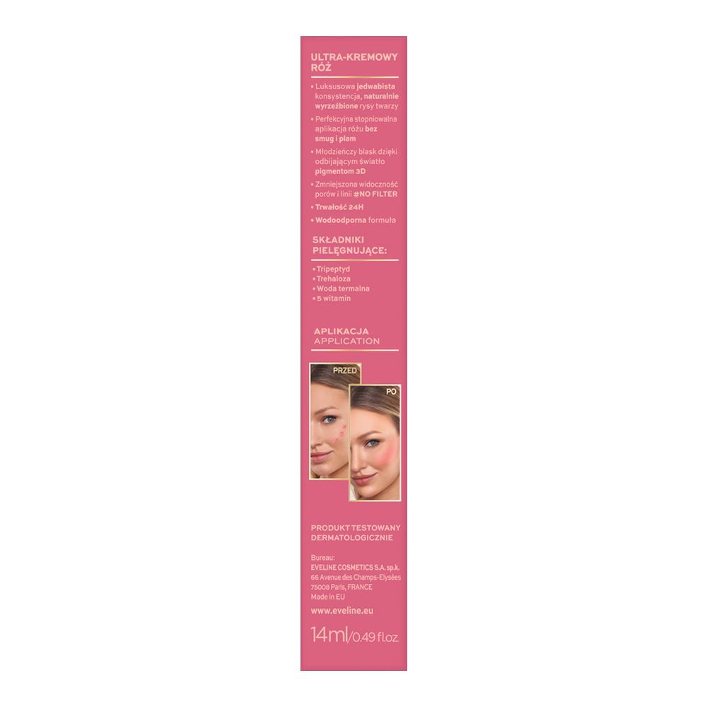 Eveline Wonder Match 1 Step Ultra Creamy Blush, 01, 14ml - Image 3