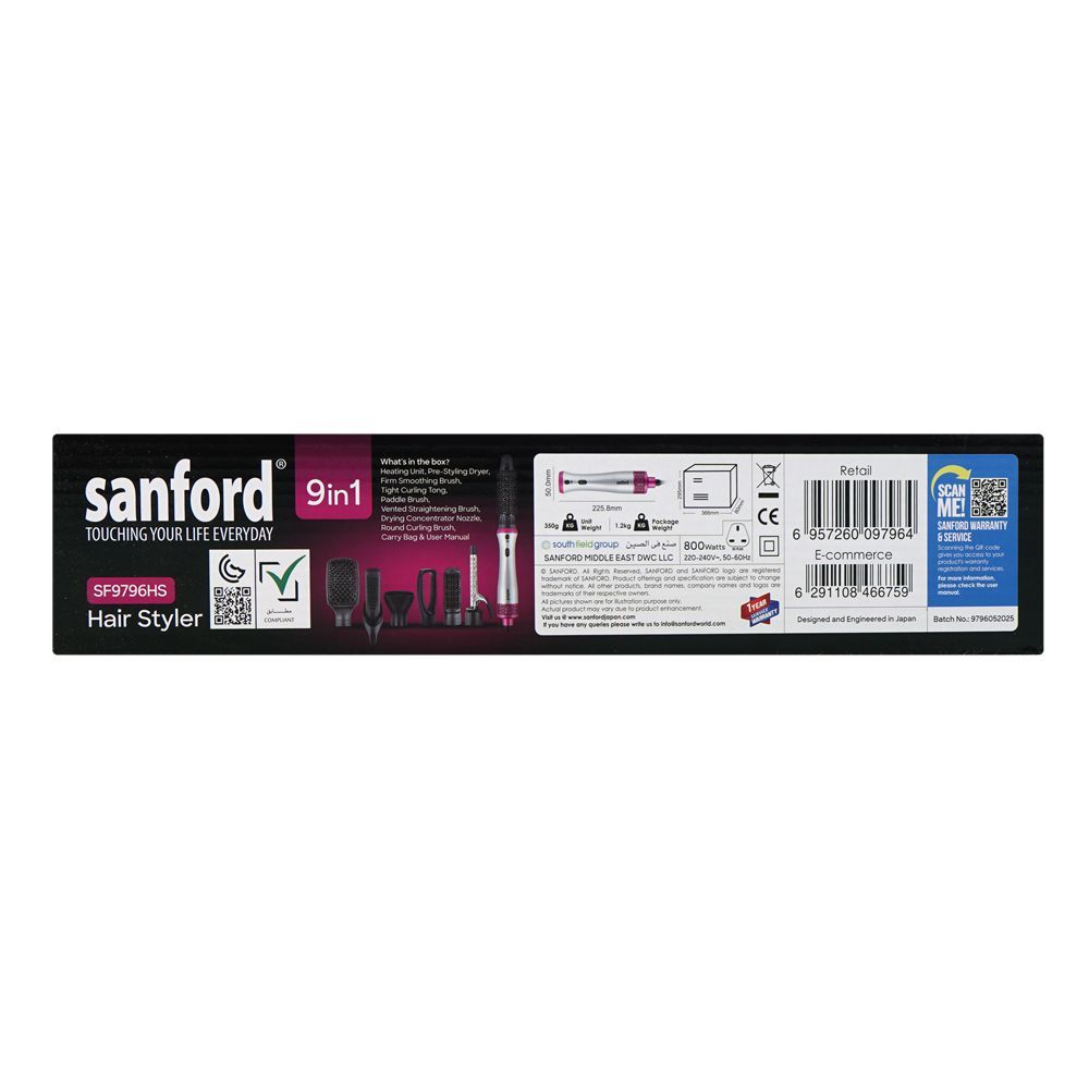 Sanford 9-In-1 Hair Styler Set, 800W, SF-9796HS - Image 5