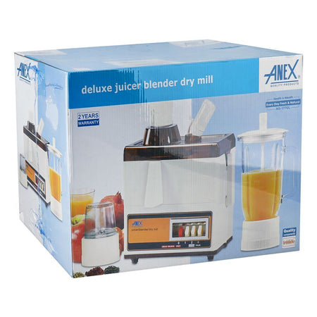 Anex Deluxe Juicer Blender Dry Mill, 600W, 220-240V, AG-177GL - Image 2