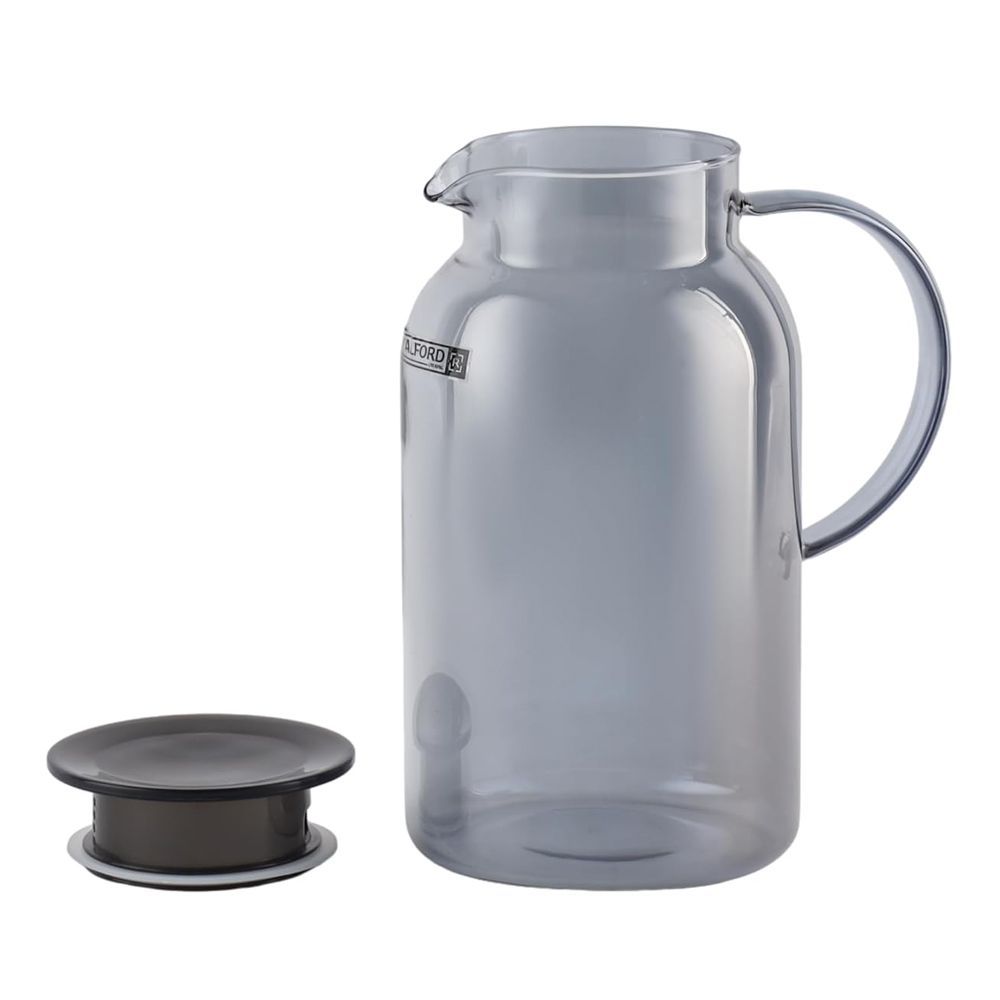 Royalford Water Jug & Glass Set, BPA & Lead Free, Grey, RF12210, 1800ml Jug, 260ml X 4 Cups, 5-Pack - Main Image