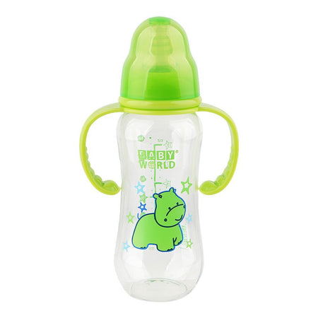 Baby World Baby Feeding Bottle W/Handle, BPA Free, 240ml, Green, BW2025 - Main Image